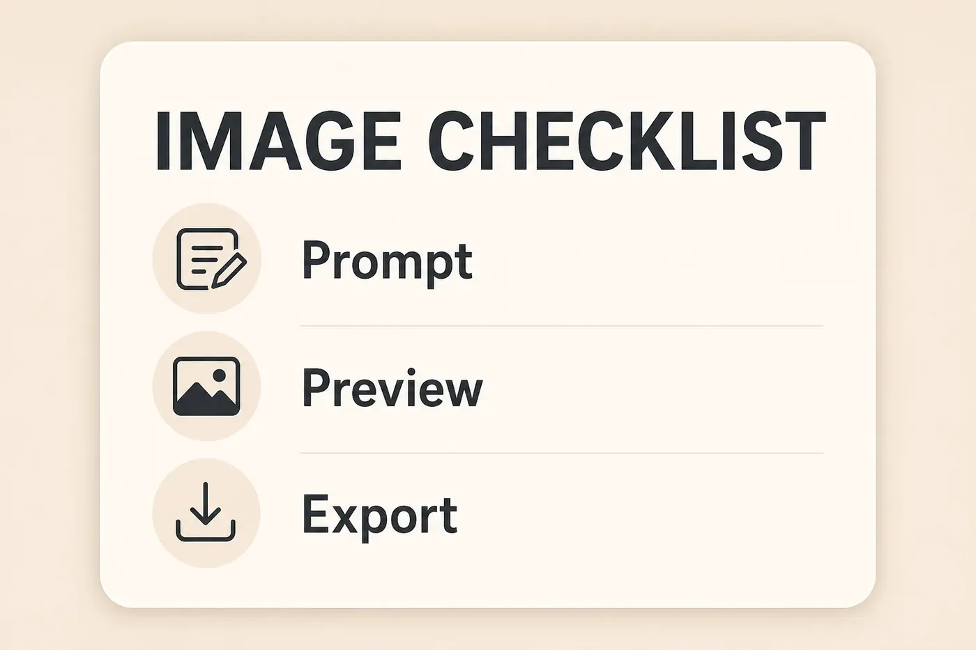 UI-style information card with short text labels