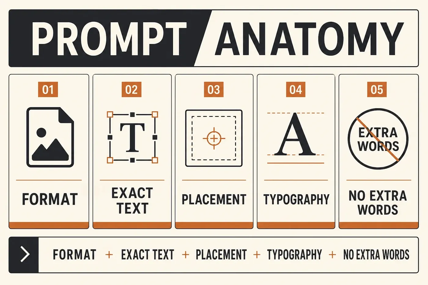 Prompt anatomy for readable text in AI images