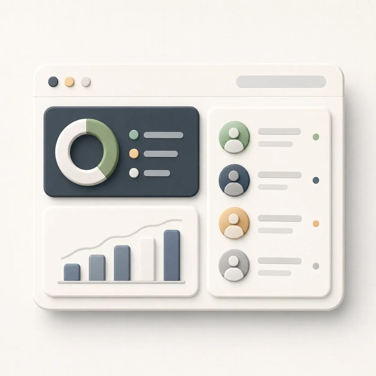 Low-cost SaaS thumbnail draft showing an abstract dashboard that remains legible at small size.