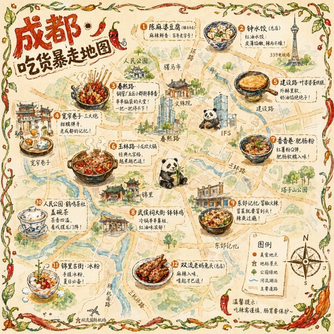 Illustrated City Food Map generated image example