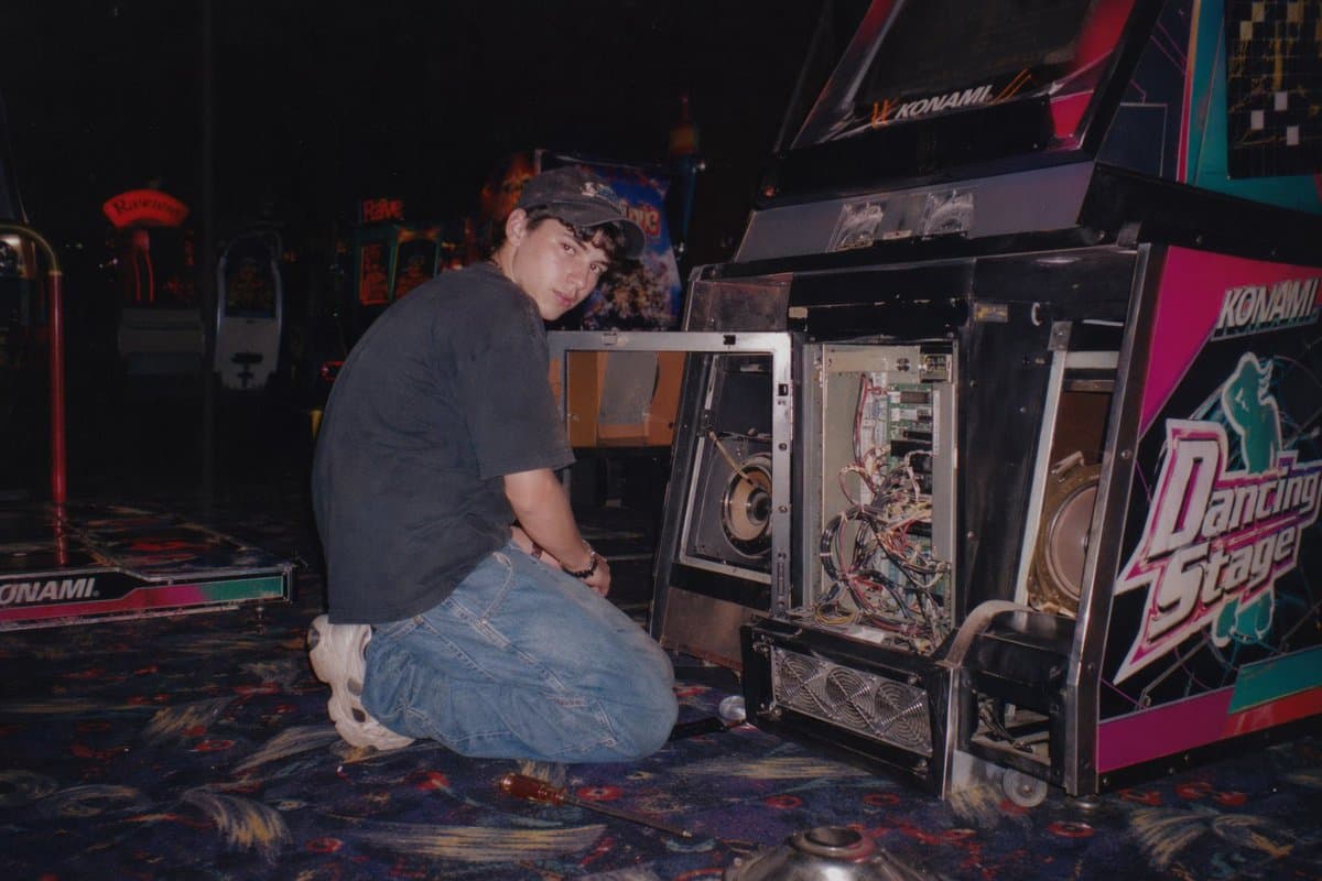 Social Media Post - Vintage Arcade Repair Flash Photography generated image example